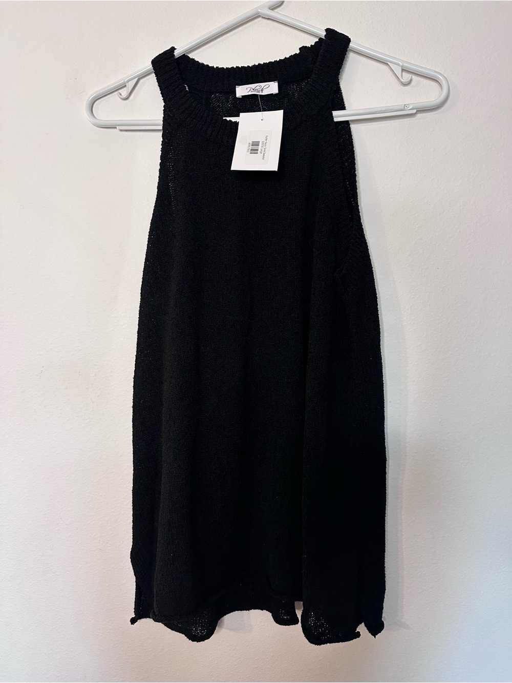 A.L.C. Black Knit Sleeveless Tank Top
